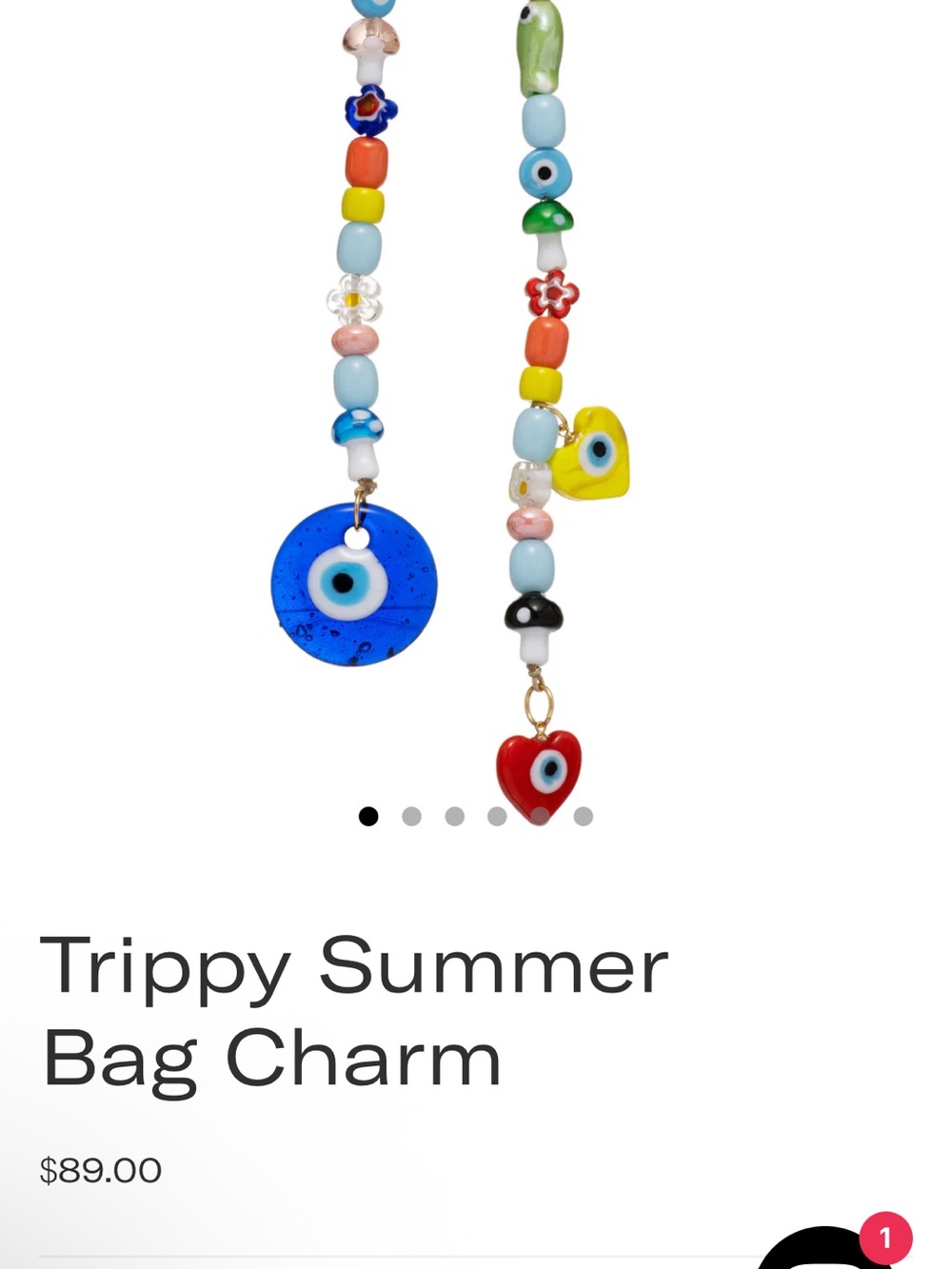 Mayamar Colorful Beaded Charm with Evil Eye Accents - Picture 2 of 3